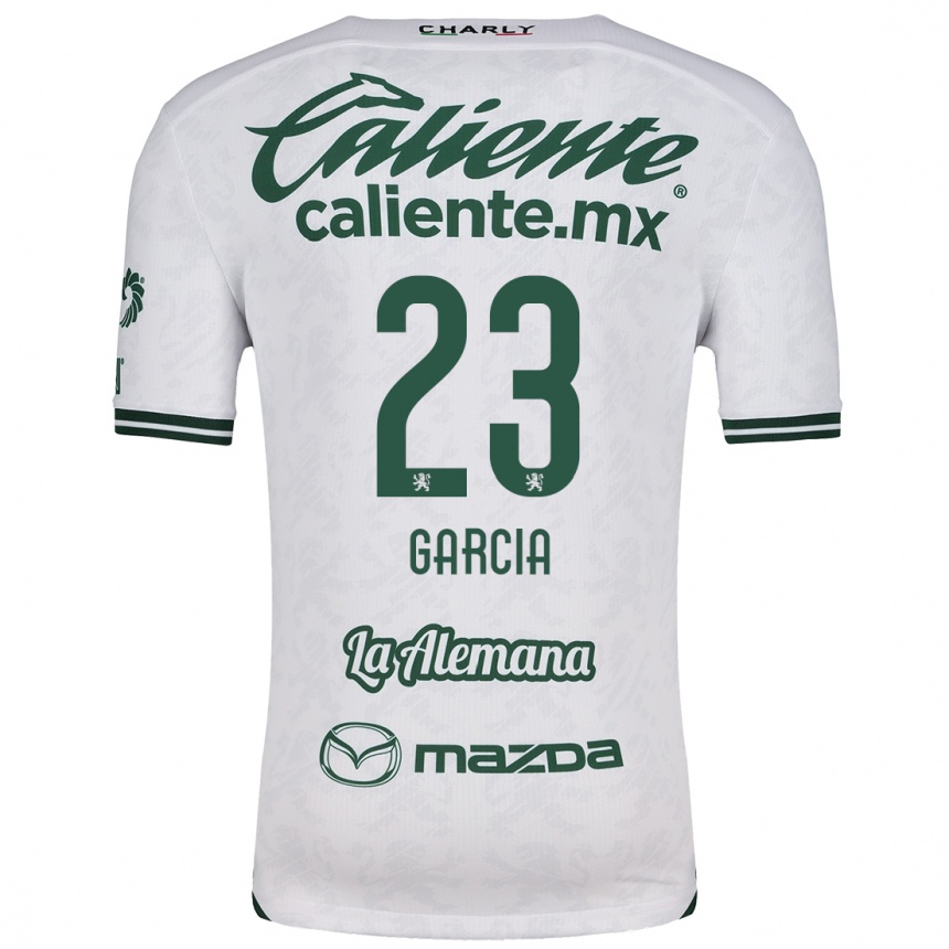 Niño Fútbol Camiseta Óscar García #23 Blanco Verde 2ª Equipación 2024/25