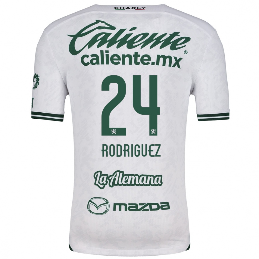 Niño Fútbol Camiseta Osvaldo Rodríguez #24 Blanco Verde 2ª Equipación 2024/25