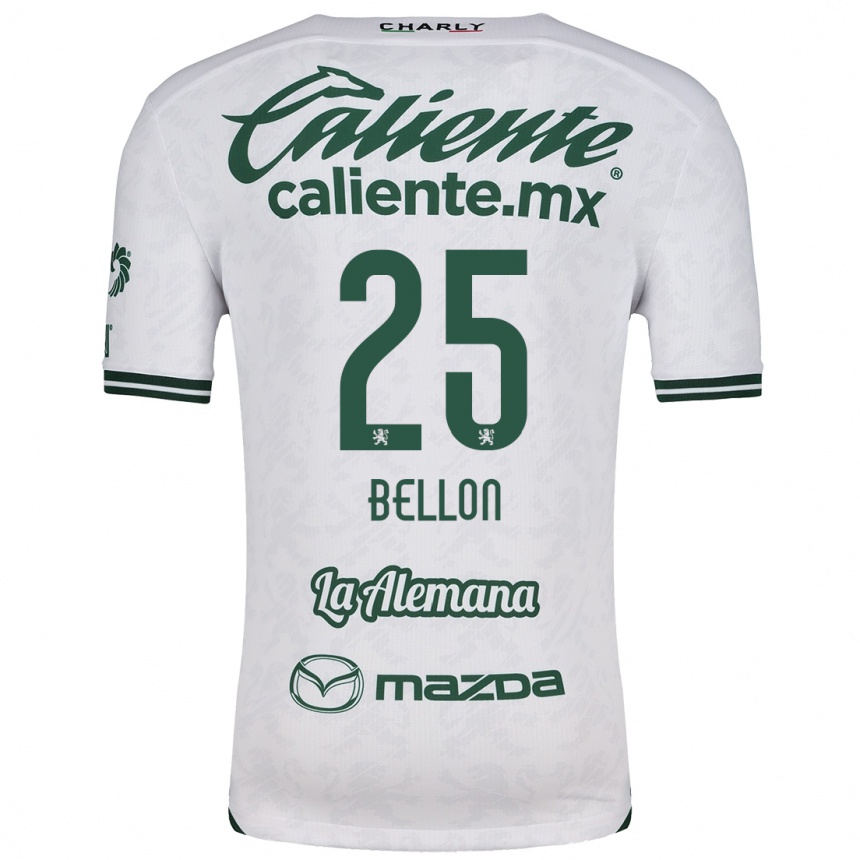 Niño Fútbol Camiseta Paul Bellón #25 Blanco Verde 2ª Equipación 2024/25