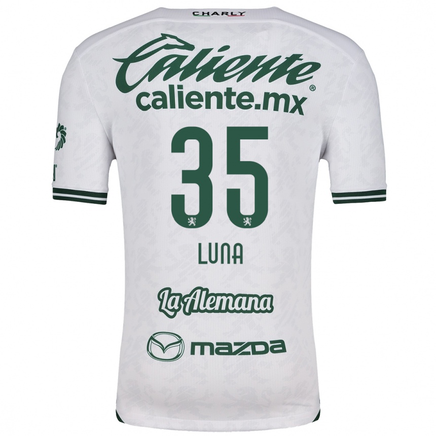 Niño Fútbol Camiseta Diego Luna #35 Blanco Verde 2ª Equipación 2024/25