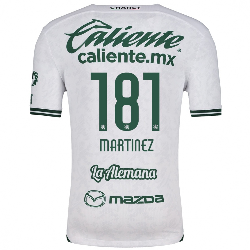 Niño Fútbol Camiseta Irving Martínez #181 Blanco Verde 2ª Equipación 2024/25