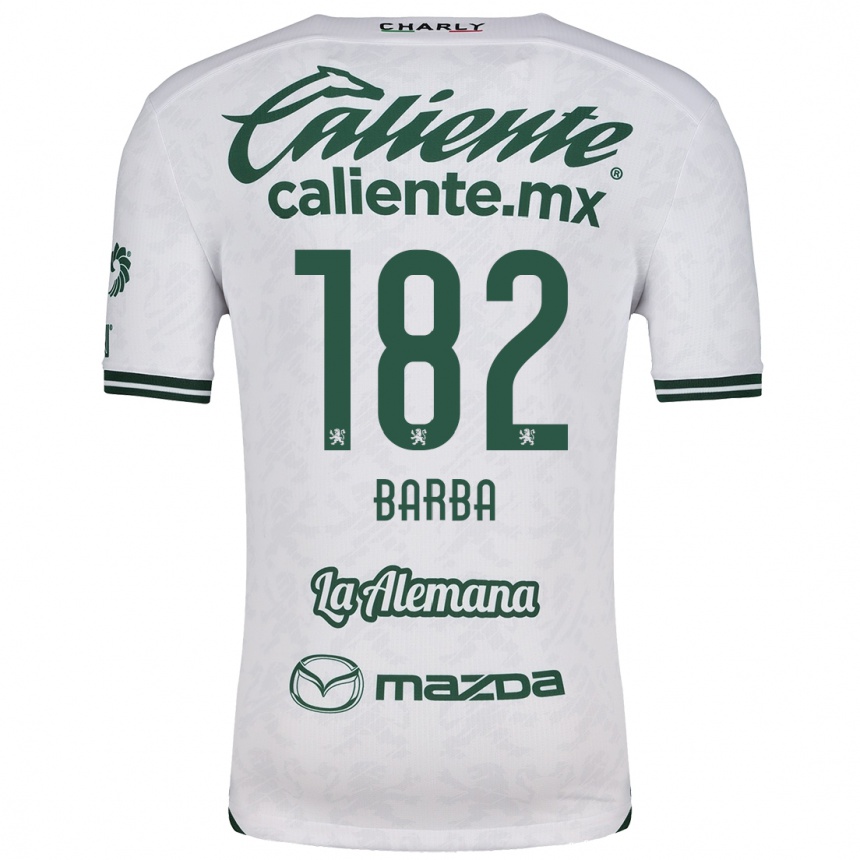 Niño Fútbol Camiseta Austin Barba #182 Blanco Verde 2ª Equipación 2024/25