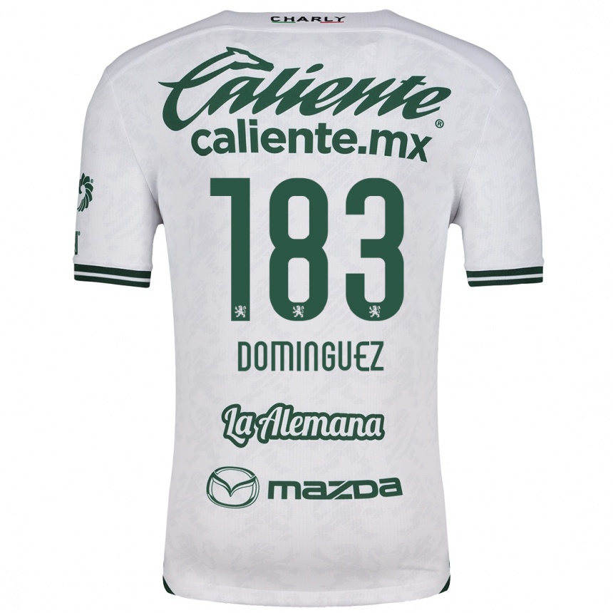 Niño Fútbol Camiseta Jesús Domínguez #183 Blanco Verde 2ª Equipación 2024/25