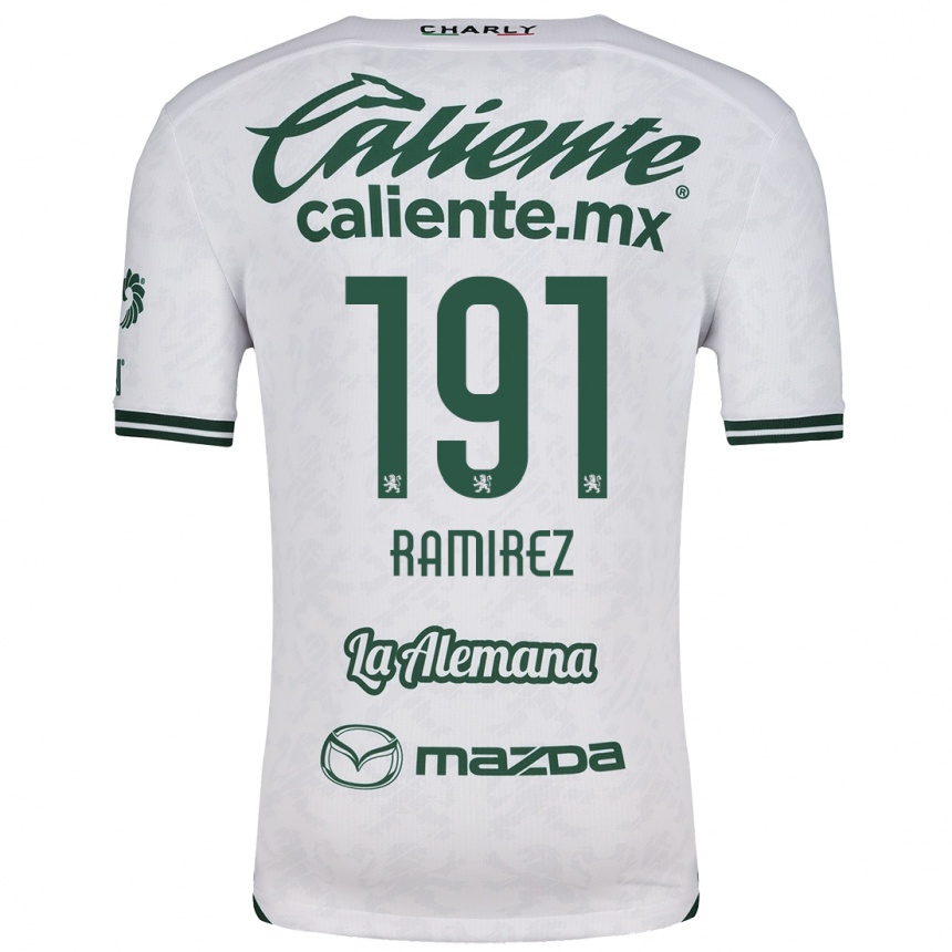 Niño Fútbol Camiseta Ian Ramírez #191 Blanco Verde 2ª Equipación 2024/25