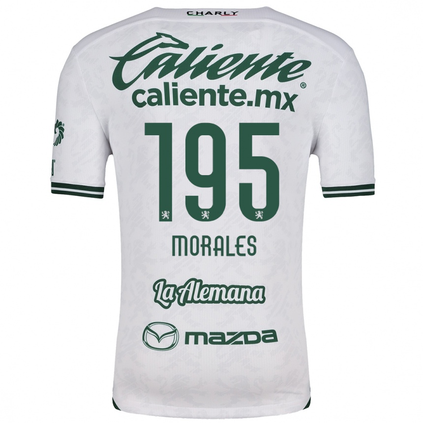 Niño Fútbol Camiseta Daniel Morales #195 Blanco Verde 2ª Equipación 2024/25