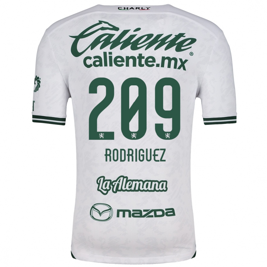 Niño Fútbol Camiseta Víctor Rodríguez #209 Blanco Verde 2ª Equipación 2024/25