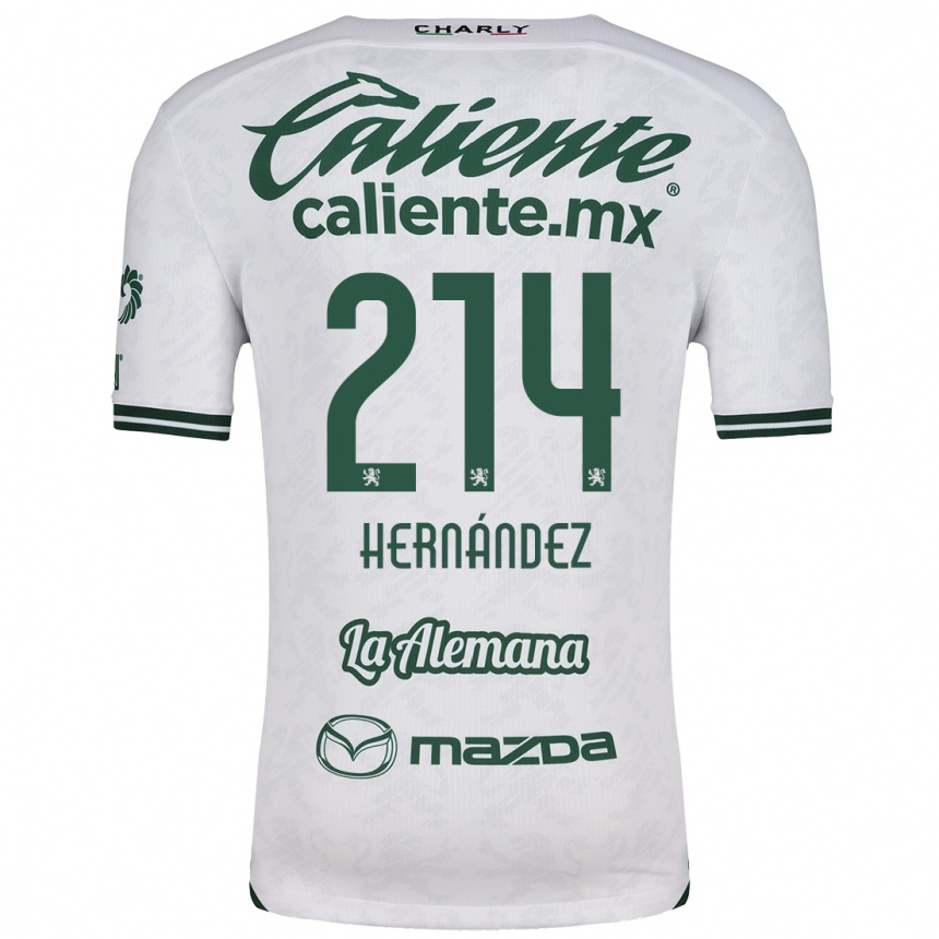 Niño Fútbol Camiseta Iván Hernández #214 Blanco Verde 2ª Equipación 2024/25