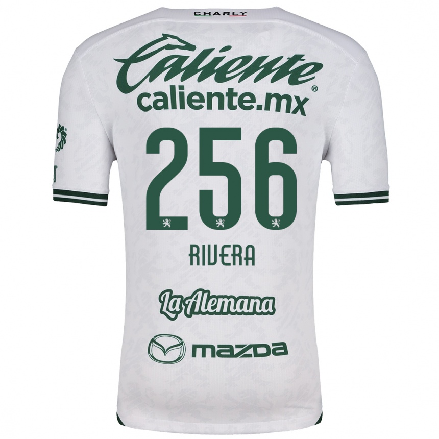 Niño Fútbol Camiseta Fernando Rivera #256 Blanco Verde 2ª Equipación 2024/25