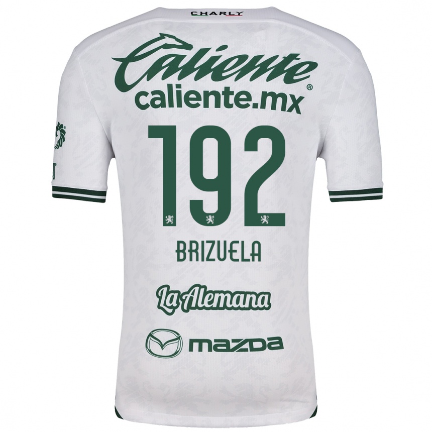 Niño Fútbol Camiseta Juan Brizuela #192 Blanco Verde 2ª Equipación 2024/25