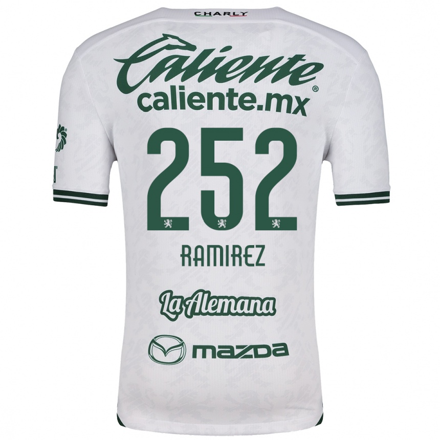 Niño Fútbol Camiseta Luis Ramírez #252 Blanco Verde 2ª Equipación 2024/25