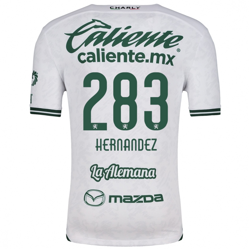 Niño Fútbol Camiseta Karin Hernández #283 Blanco Verde 2ª Equipación 2024/25