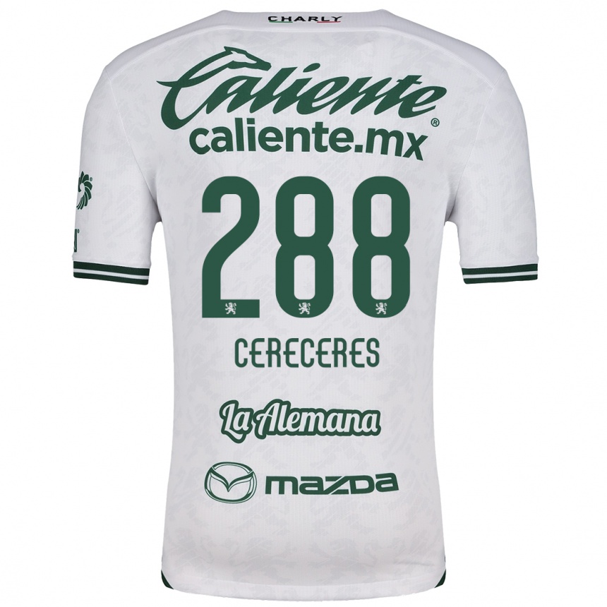 Niño Fútbol Camiseta Thomas Cereceres #288 Blanco Verde 2ª Equipación 2024/25