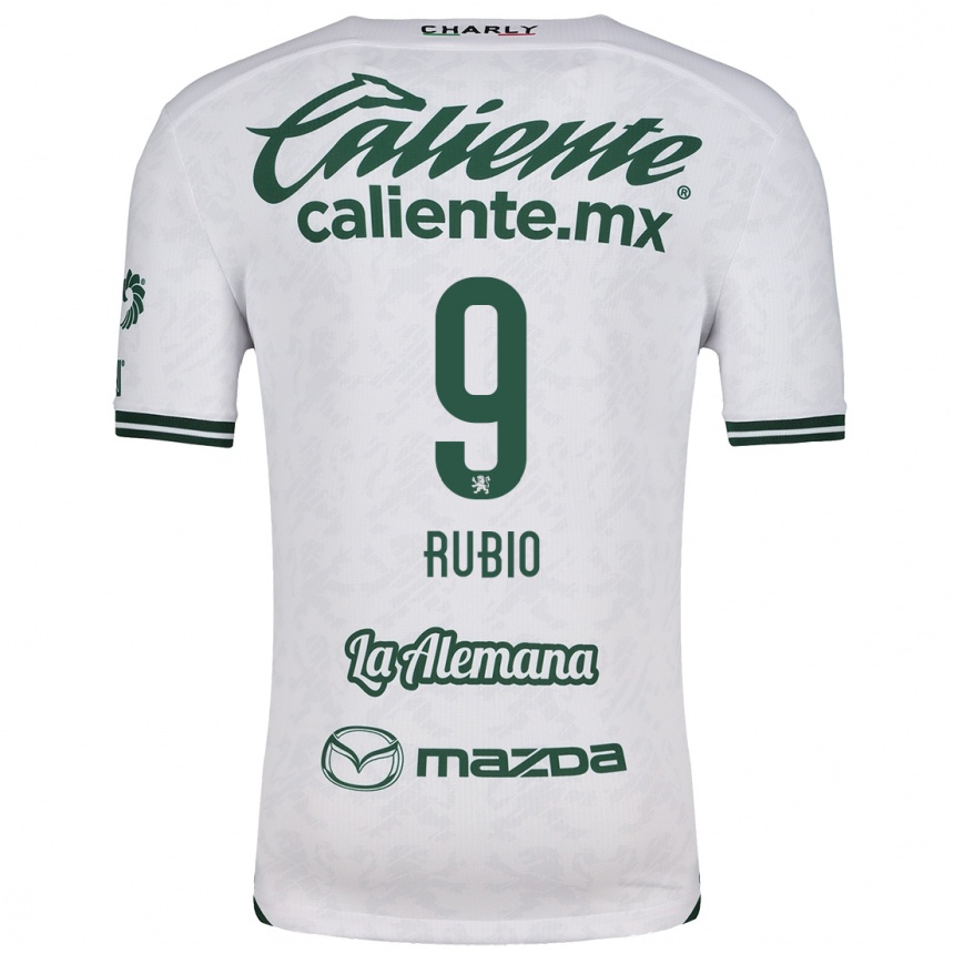 Niño Fútbol Camiseta Brian Rubio #9 Blanco Verde 2ª Equipación 2024/25