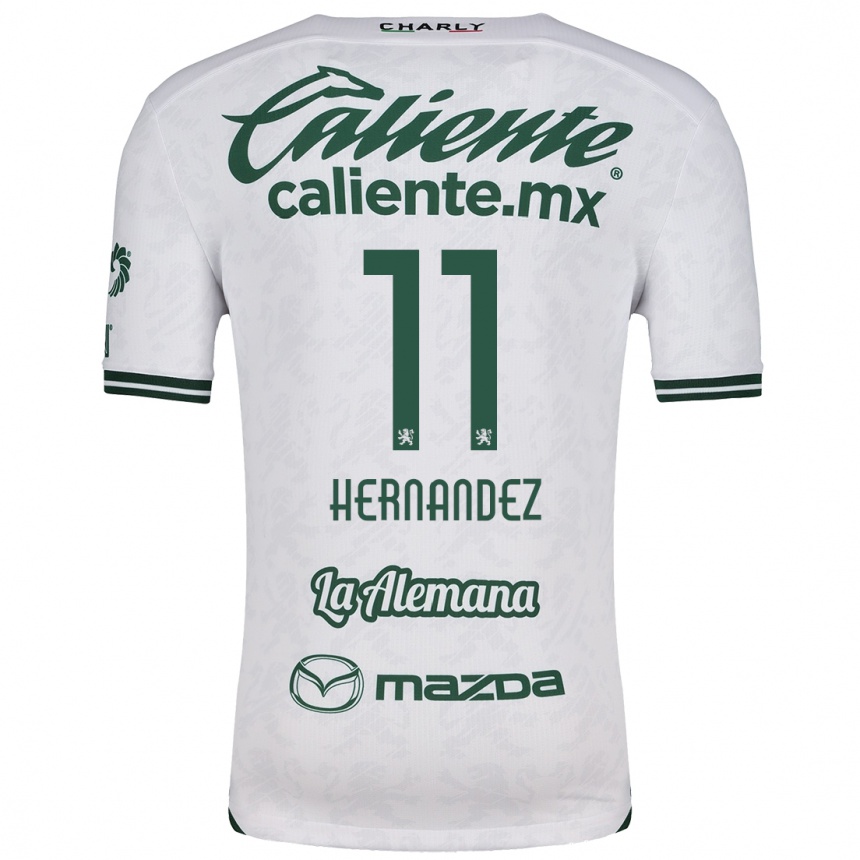 Niño Fútbol Camiseta Elías Hernández #11 Blanco Verde 2ª Equipación 2024/25