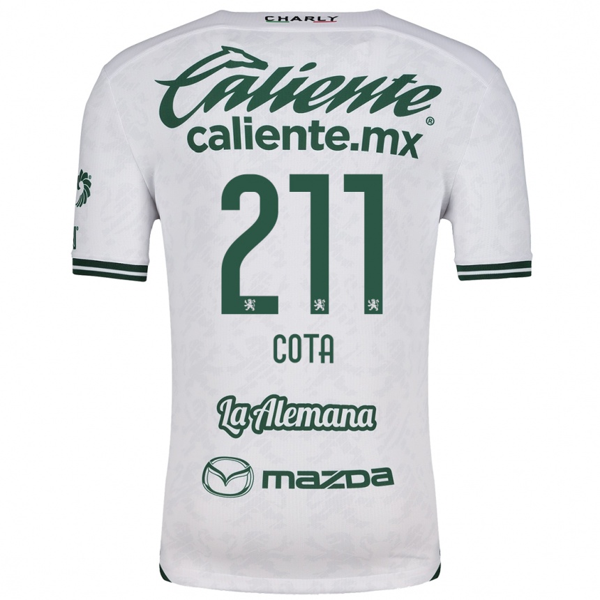 Niño Fútbol Camiseta Luis Cota #211 Blanco Verde 2ª Equipación 2024/25