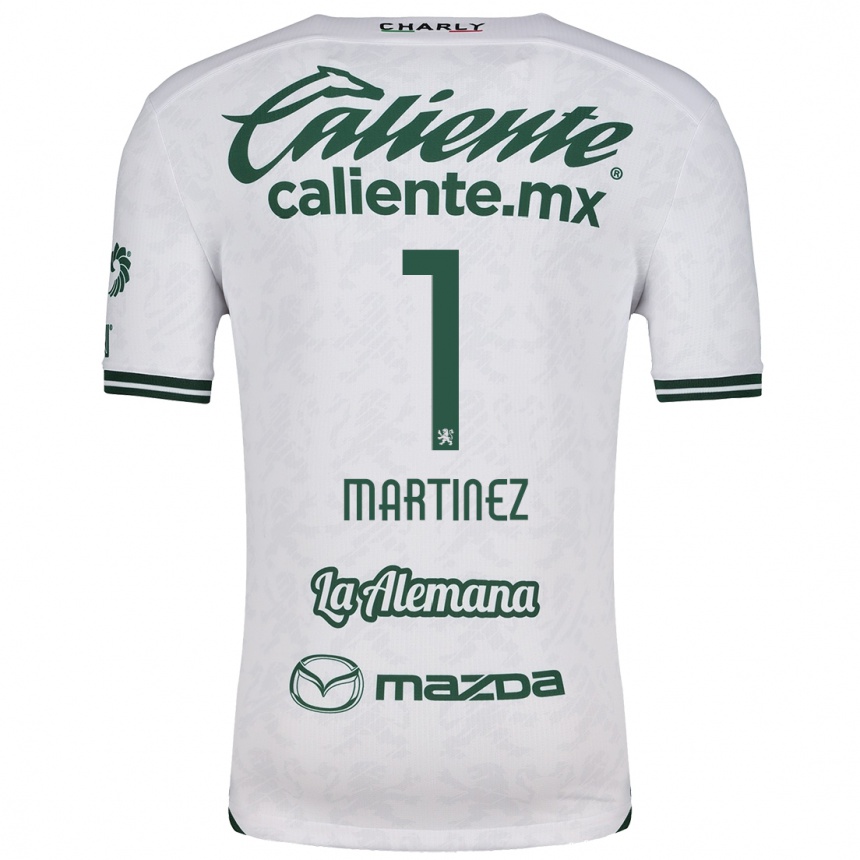 Niño Fútbol Camiseta Angeles Martínez #1 Blanco Verde 2ª Equipación 2024/25