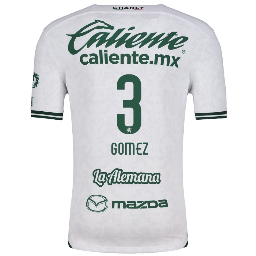 Niño Fútbol Camiseta Karen Gómez #3 Blanco Verde 2ª Equipación 2024/25