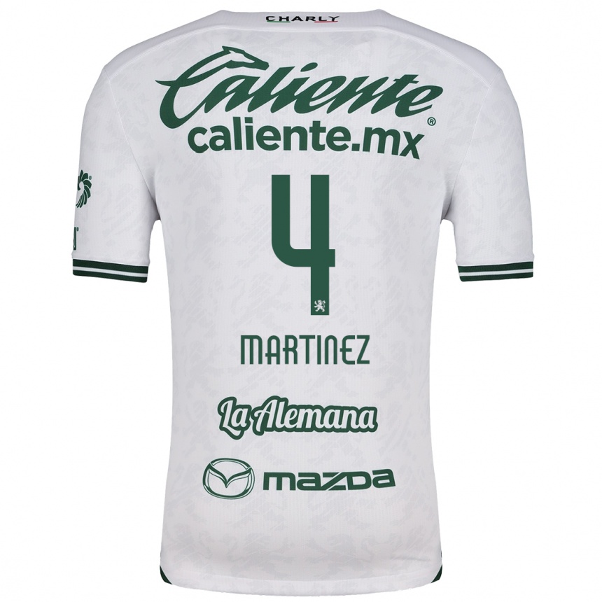 Niño Fútbol Camiseta Mitzi Martínez #4 Blanco Verde 2ª Equipación 2024/25