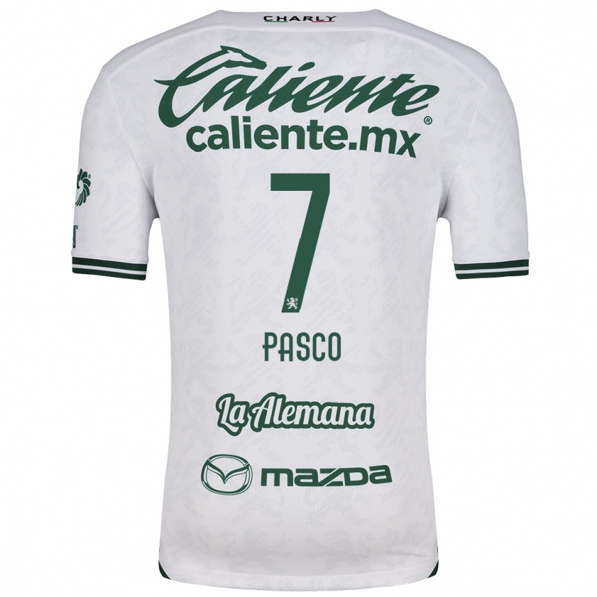 Niño Fútbol Camiseta Madeleine Pasco #7 Blanco Verde 2ª Equipación 2024/25