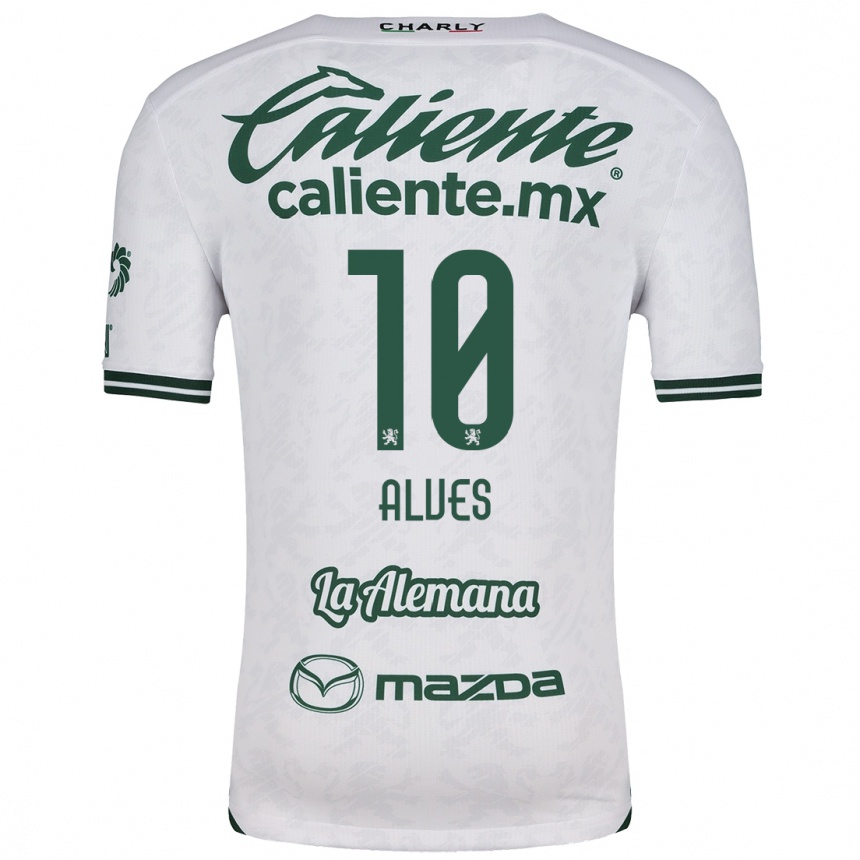 Niño Fútbol Camiseta Maria Alves #10 Blanco Verde 2ª Equipación 2024/25