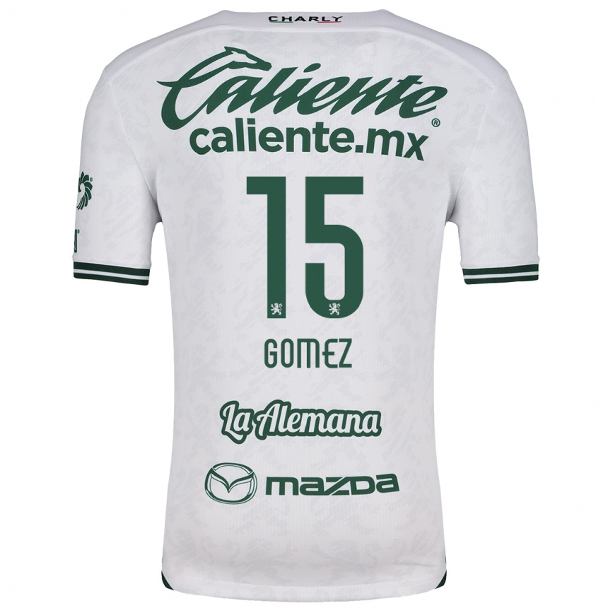 Niño Fútbol Camiseta Paulina Gómez #15 Blanco Verde 2ª Equipación 2024/25