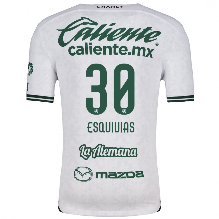 Niño Fútbol Camiseta Isabela Esquivias #30 Blanco Verde 2ª Equipación 2024/25