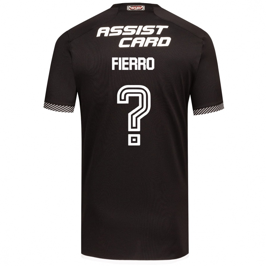 Niño Fútbol Camiseta Julio Fierro #0 Blanco Negro 2ª Equipación 2024/25