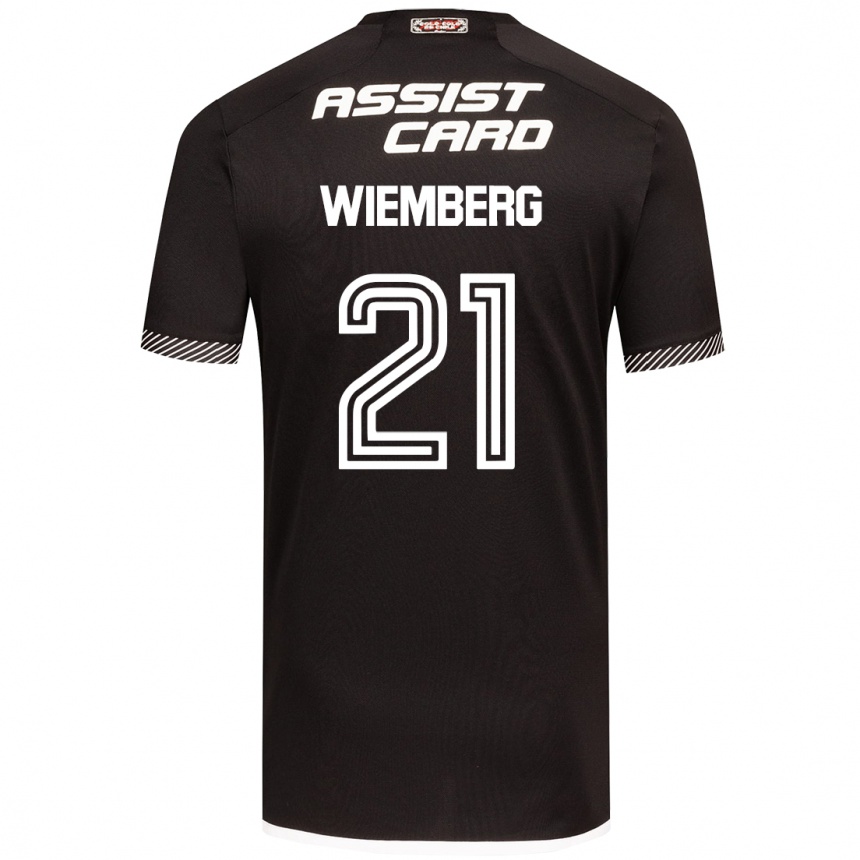 Niño Fútbol Camiseta Erick Wiemberg #21 Blanco Negro 2ª Equipación 2024/25