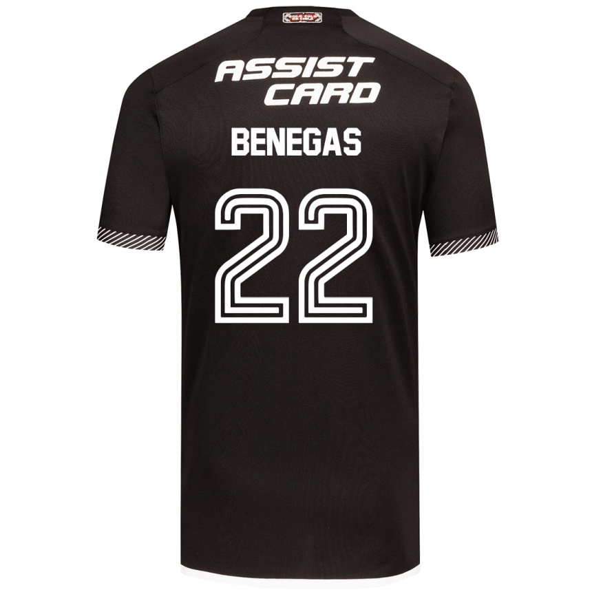 Niño Fútbol Camiseta Leandro Benegas #22 Blanco Negro 2ª Equipación 2024/25