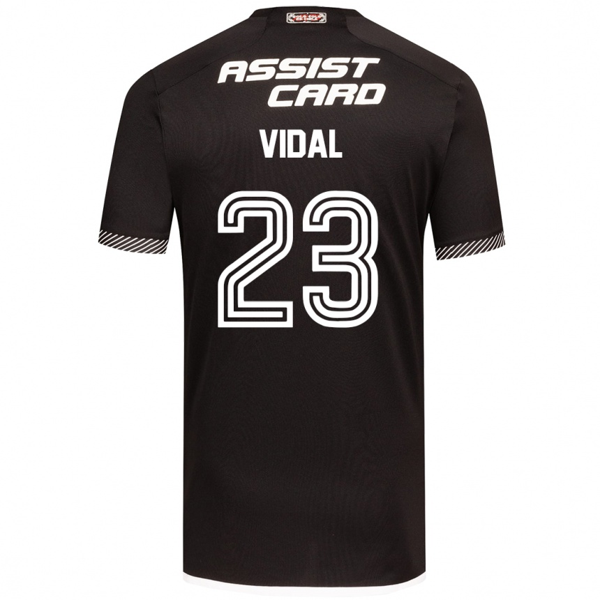 Niño Fútbol Camiseta Arturo Vidal #23 Blanco Negro 2ª Equipación 2024/25