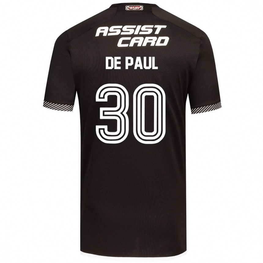 Niño Fútbol Camiseta Fernando De Paul #30 Blanco Negro 2ª Equipación 2024/25