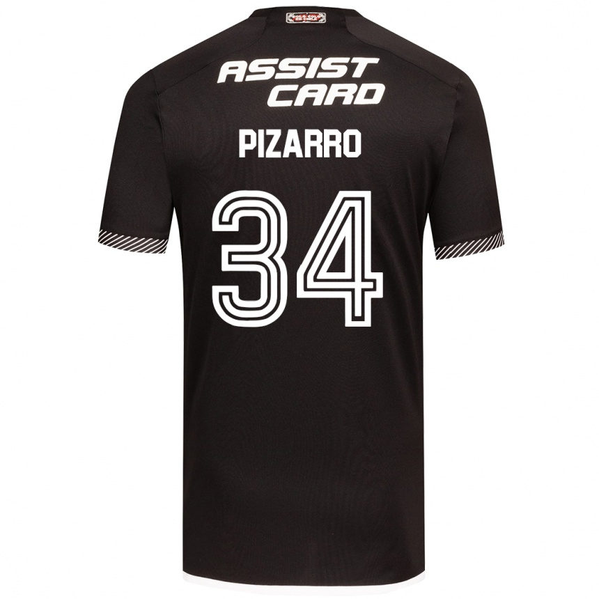 Niño Fútbol Camiseta Vicente Pizarro #34 Blanco Negro 2ª Equipación 2024/25