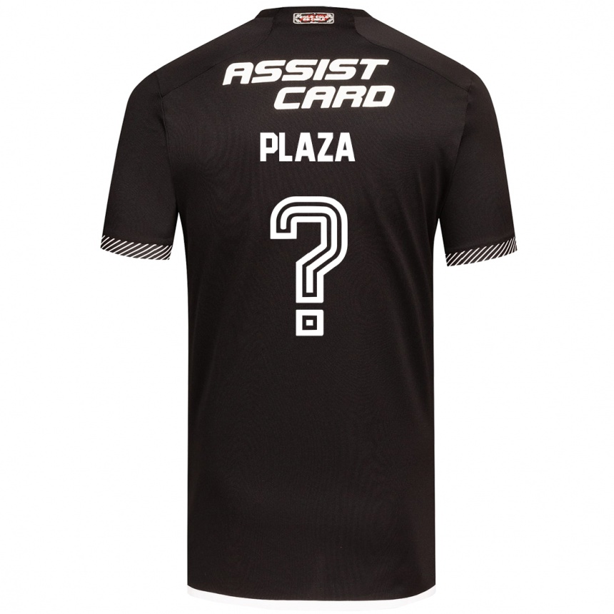 Niño Fútbol Camiseta Diego Plaza #0 Blanco Negro 2ª Equipación 2024/25