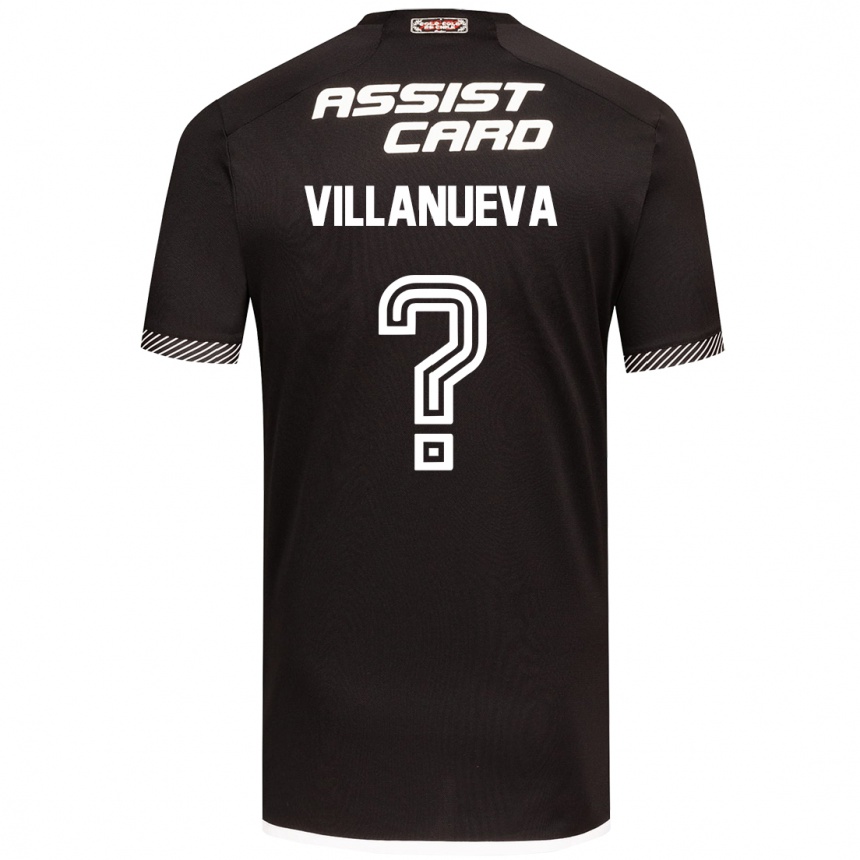 Niño Fútbol Camiseta Eduardo Villanueva #0 Blanco Negro 2ª Equipación 2024/25