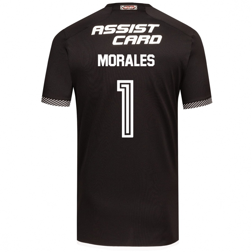 Niño Fútbol Camiseta Benjamin Morales #1 Blanco Negro 2ª Equipación 2024/25