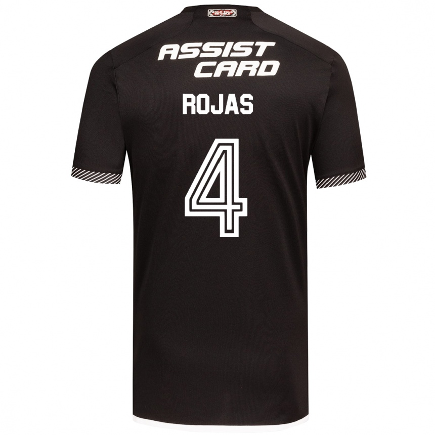 Niño Fútbol Camiseta Javier Rojas #4 Blanco Negro 2ª Equipación 2024/25