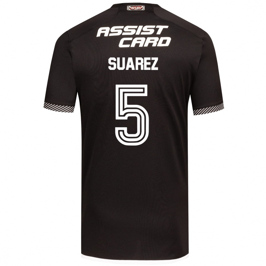 Niño Fútbol Camiseta Nicolás Suarez #5 Blanco Negro 2ª Equipación 2024/25