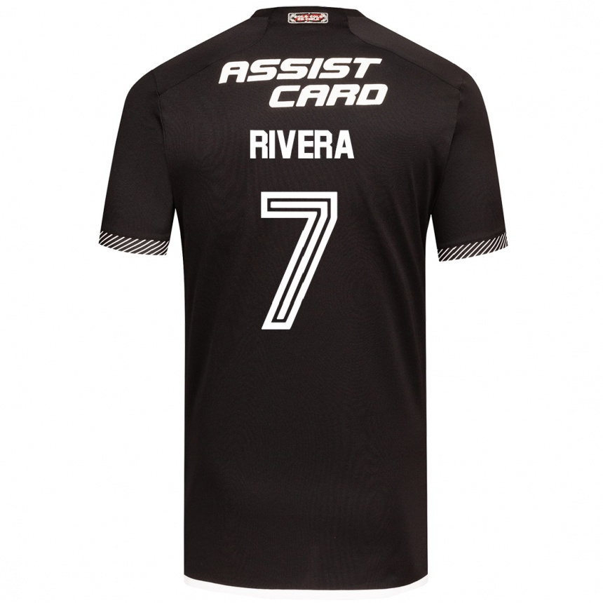 Niño Fútbol Camiseta Francisco Rivera #7 Blanco Negro 2ª Equipación 2024/25