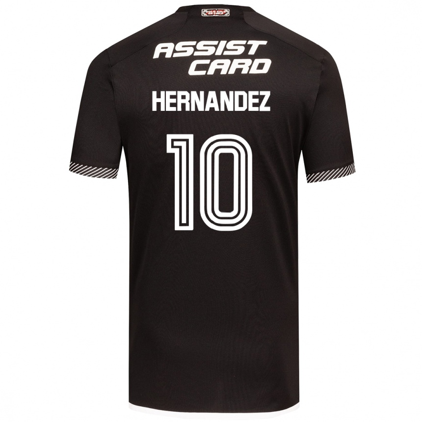 Niño Fútbol Camiseta Leandro Hernández #10 Blanco Negro 2ª Equipación 2024/25