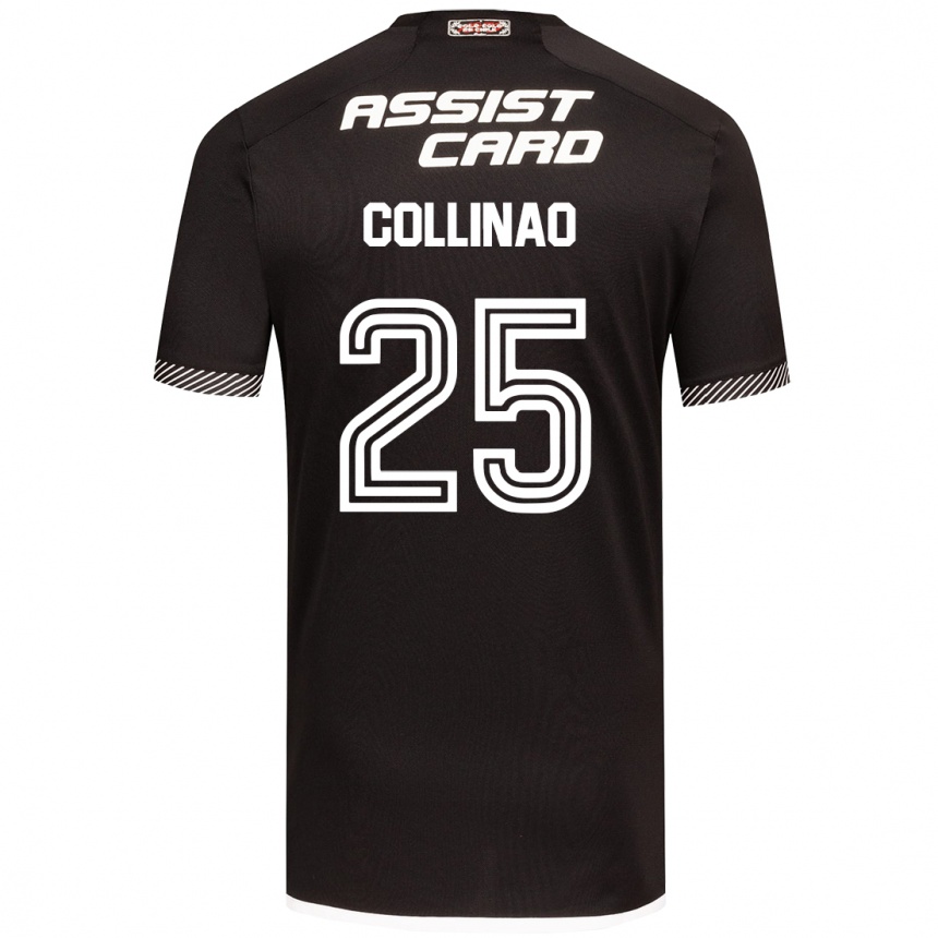 Niño Fútbol Camiseta Margarita Collinao #25 Blanco Negro 2ª Equipación 2024/25