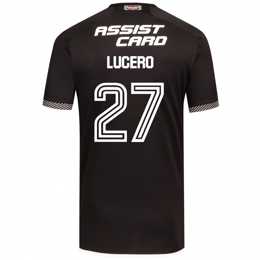 Niño Fútbol Camiseta Valentina Lucero #27 Blanco Negro 2ª Equipación 2024/25