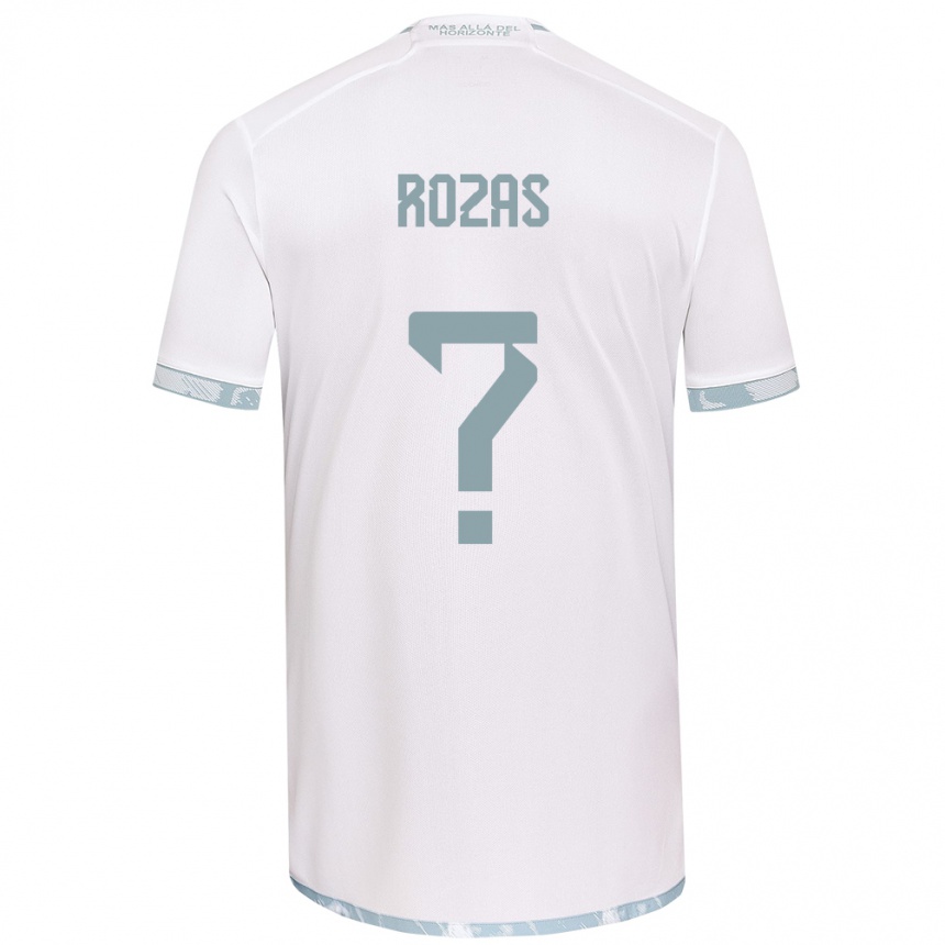 Niño Fútbol Camiseta Sergio Rozas #0 Gris Blanco 2ª Equipación 2024/25