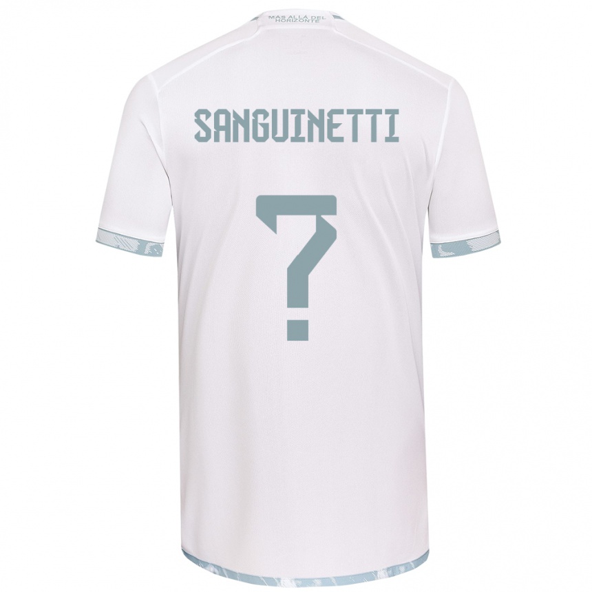 Niño Fútbol Camiseta Fernando Osorio Sanguinetti #0 Gris Blanco 2ª Equipación 2024/25