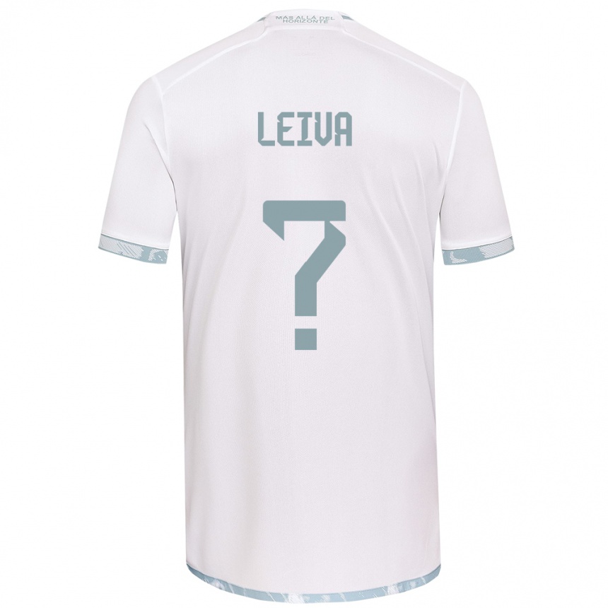 Niño Fútbol Camiseta Sergio Leiva #0 Gris Blanco 2ª Equipación 2024/25