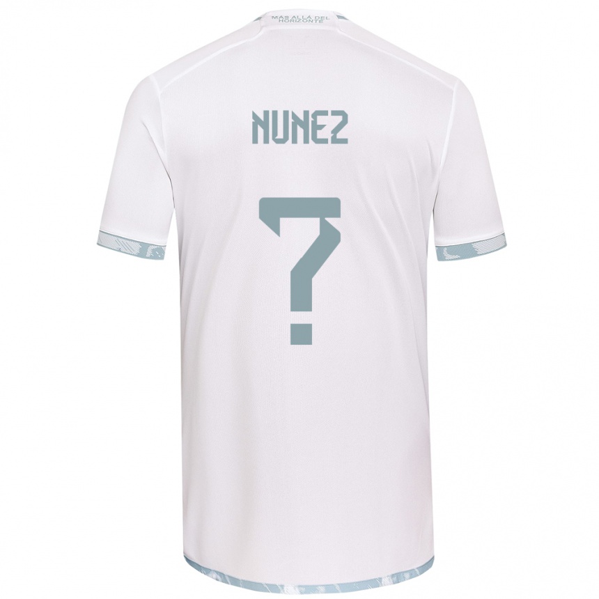 Niño Fútbol Camiseta Renato Nuñez #0 Gris Blanco 2ª Equipación 2024/25