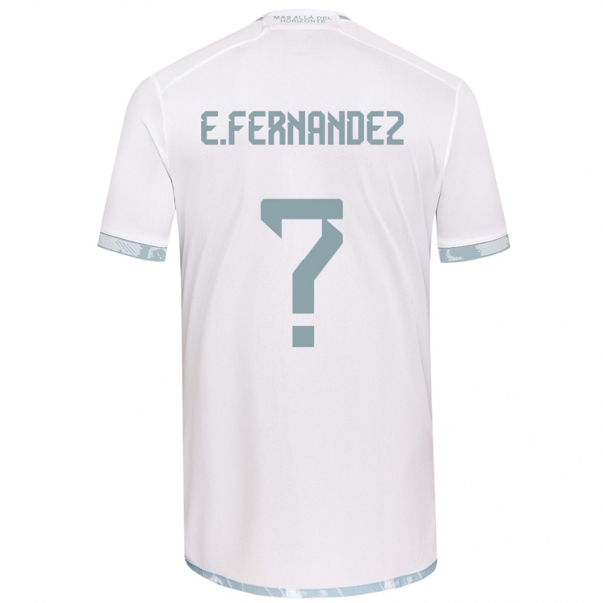 Niño Fútbol Camiseta Enzo Fernández #0 Gris Blanco 2ª Equipación 2024/25