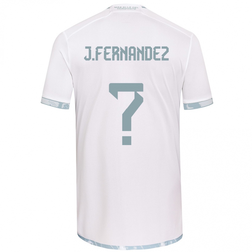 Niño Fútbol Camiseta José Matías Fernández #0 Gris Blanco 2ª Equipación 2024/25