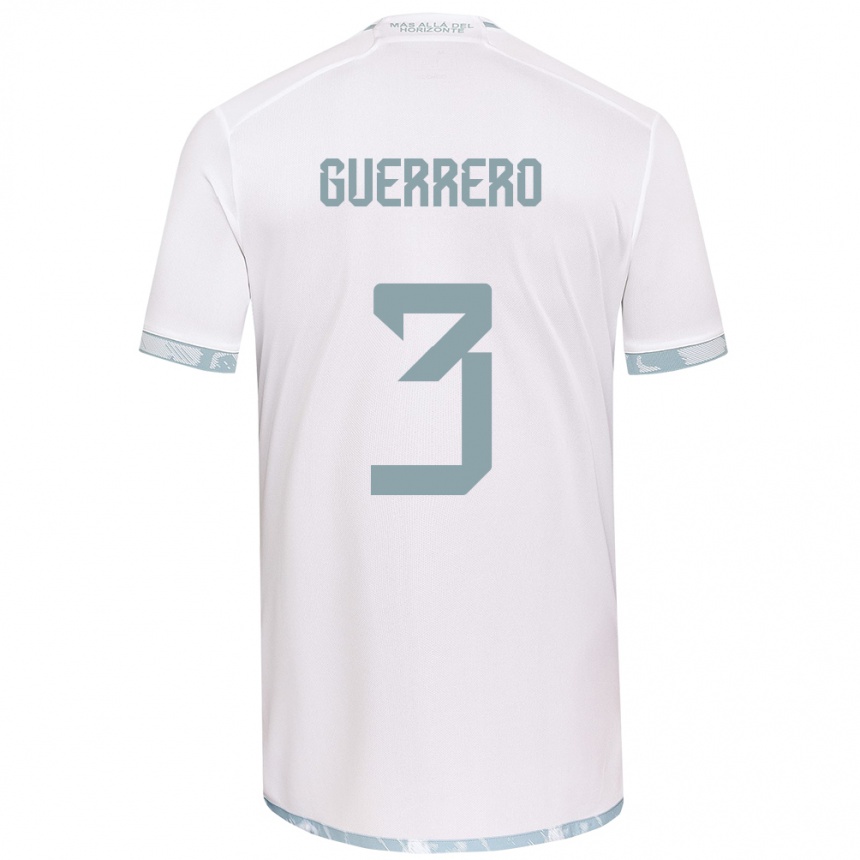 Niño Fútbol Camiseta Carla Guerrero #3 Gris Blanco 2ª Equipación 2024/25