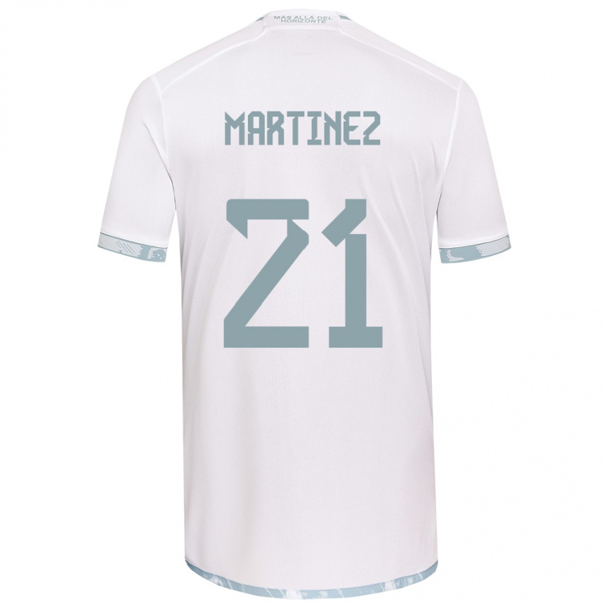 Niño Fútbol Camiseta Maria Martínez #21 Gris Blanco 2ª Equipación 2024/25