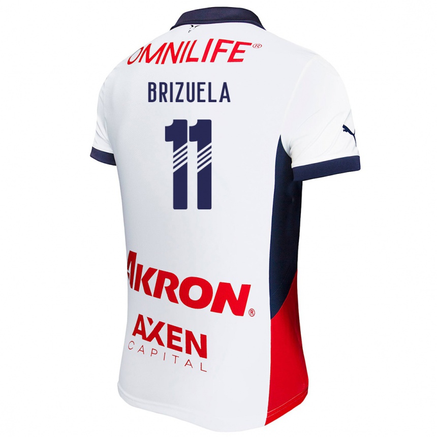 Niño Fútbol Camiseta Isaác Brizuela #11 Blanco Rojo Azul 2ª Equipación 2024/25